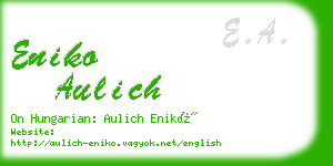 eniko aulich business card